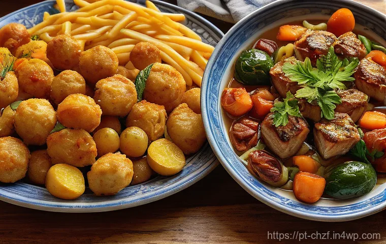 식재료를 활용하여 만드는 요리 예술 - The search results confirm various elements relevant to Portuguese markets, family meals, and culina...